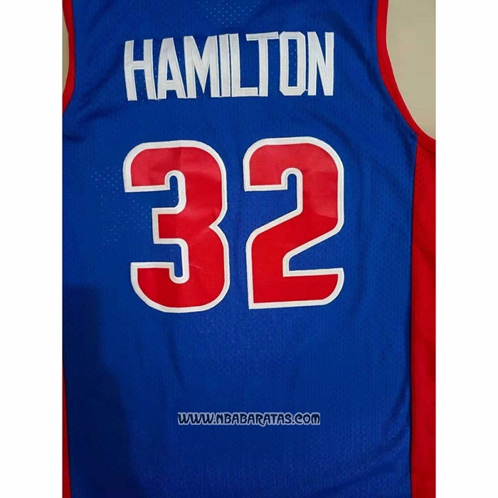 Camiseta Detroit Pistons Richard Hamilton #32 Mitchell & Ness 2003-04 Azul
